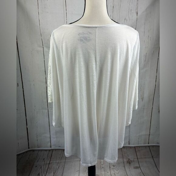 Kate Laundry Kimono Laced Coverup Tunic Cream White - Picture 3 of 6